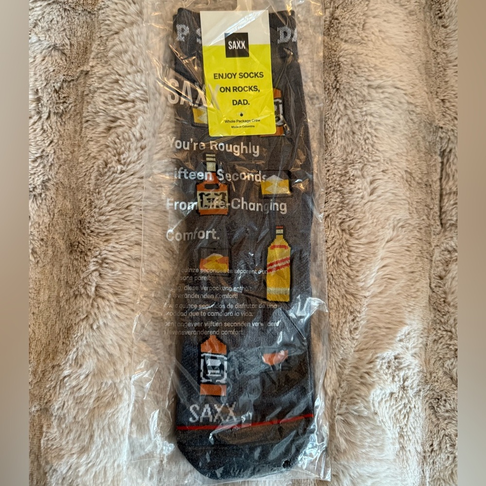 “Enjoy Socks on Rocks, Dad” Themed Dress Socks